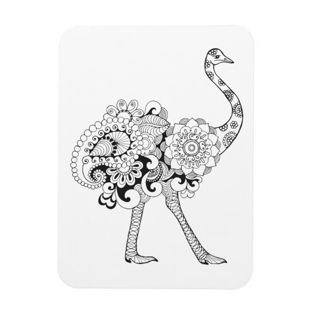 Inspired Ostrich Magnet (Vertical)