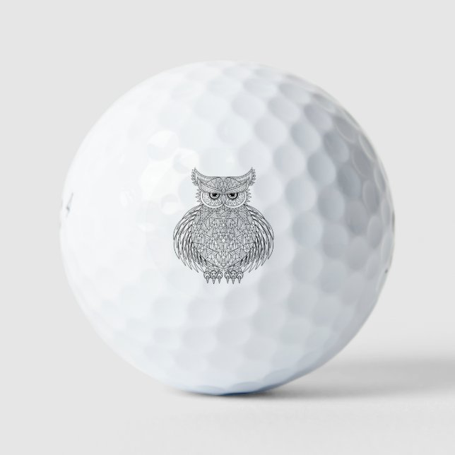 Inspired Owl Bird Totem Golf Balls (Front)
