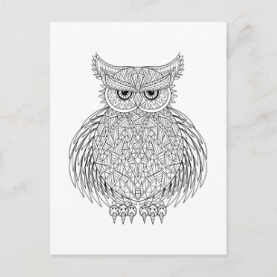 Inspired Owl Bird Totem Postcard