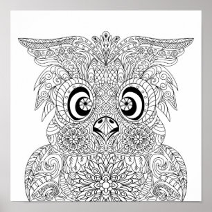 Inspired Owl Portrait 2 Poster
