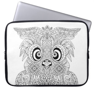 Inspired Owl Portrait Laptop Sleeve
