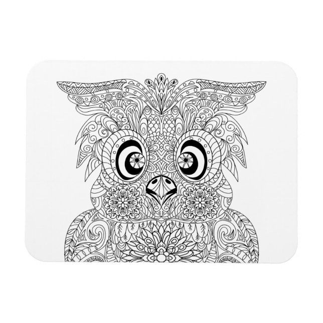Inspired Owl Portrait Magnet (Horizontal)