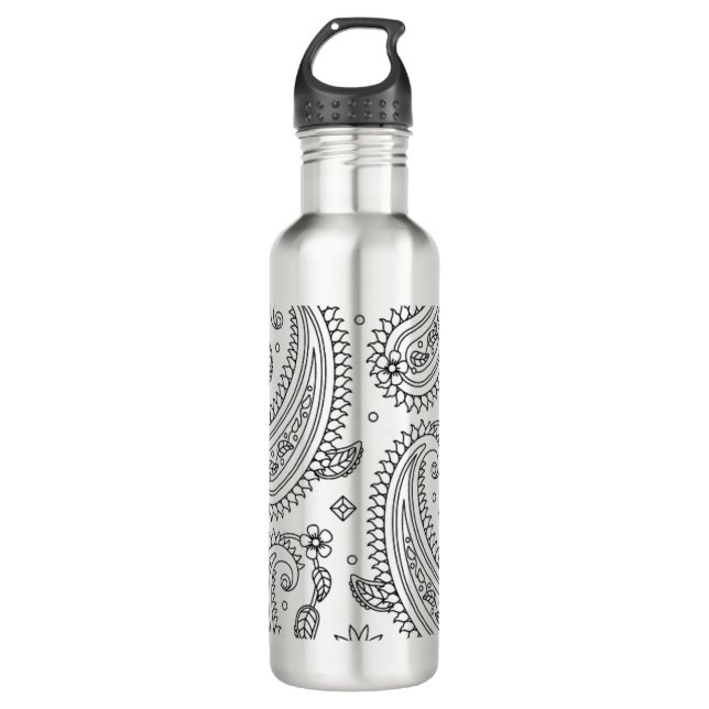 Inspired Paisley Design 710 Ml Water Bottle (Front)