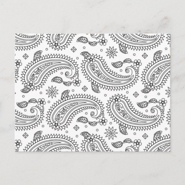Inspired Paisley Design Postcard (Front)