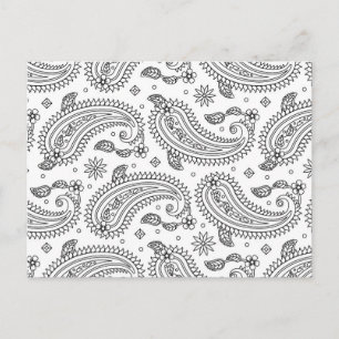 Inspired Paisley Design Postcard