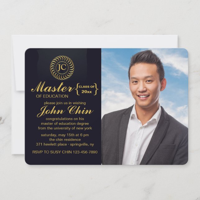 Inspired Photo Graduation Party Invitation (Front)