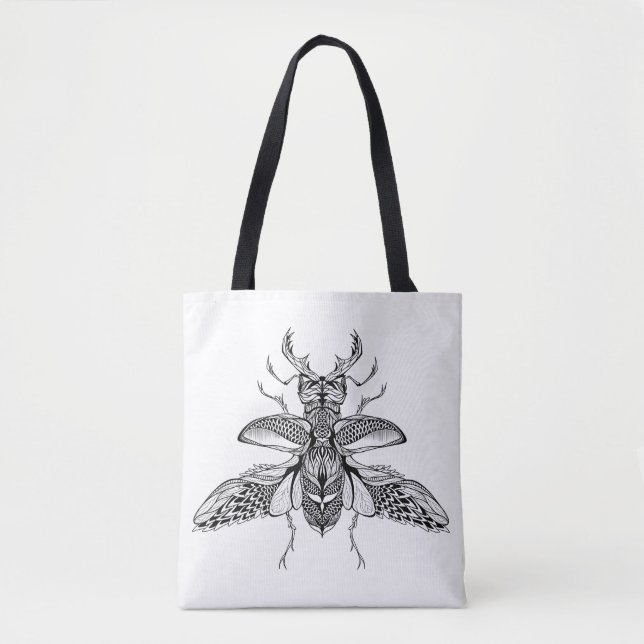 Inspired Psychedelic Stag-Beetle 2 Tote Bag (Front)