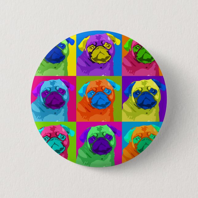 inspired Pug Button (Front)