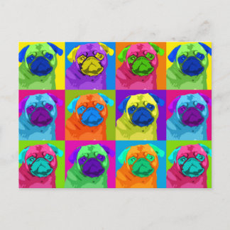 inspired Pug Postcard