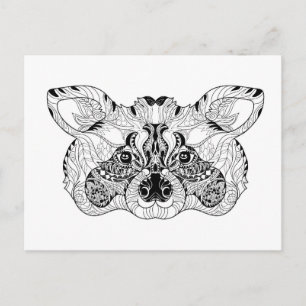 Inspired Racoon Postcard