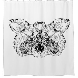Inspired Racoon Shower Curtain