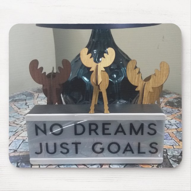 Inspired Reindeer Dreams: A Motivational Holiday Mouse Pad (Front)