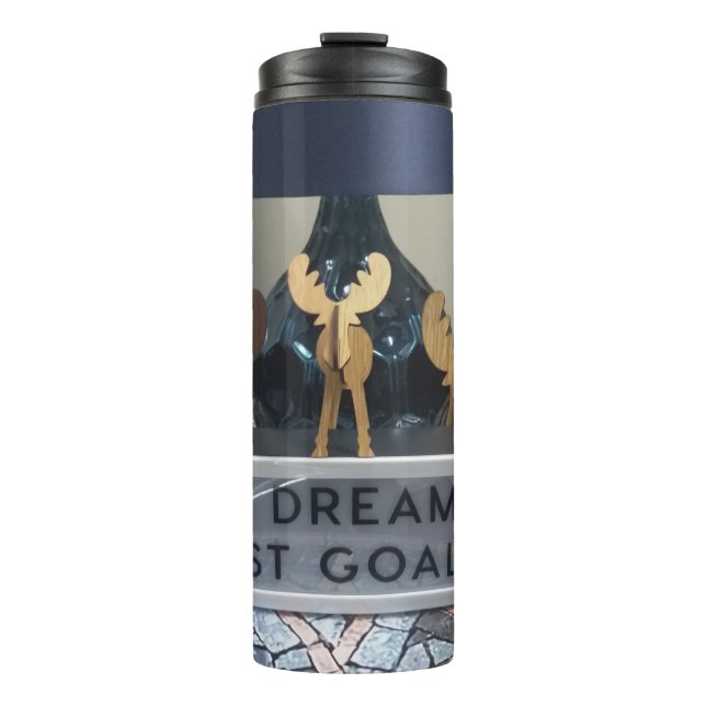 Inspired Reindeer Dreams: A Motivational Holiday Thermal Tumbler (Front)