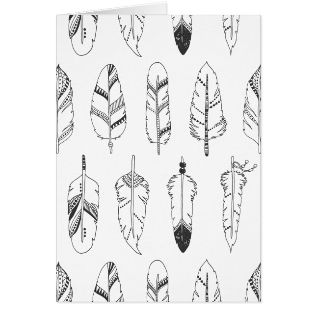 Inspired Retro Feather Pattern (Front)