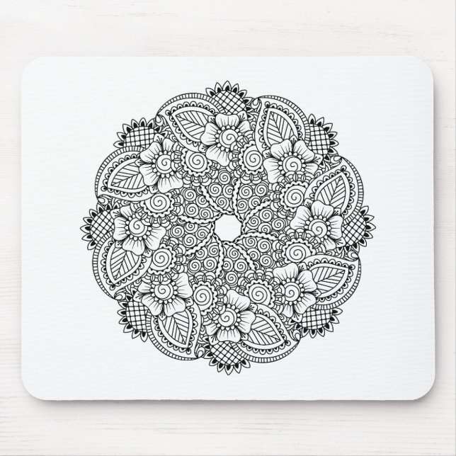Inspired Round Design Mouse Pad (Front)