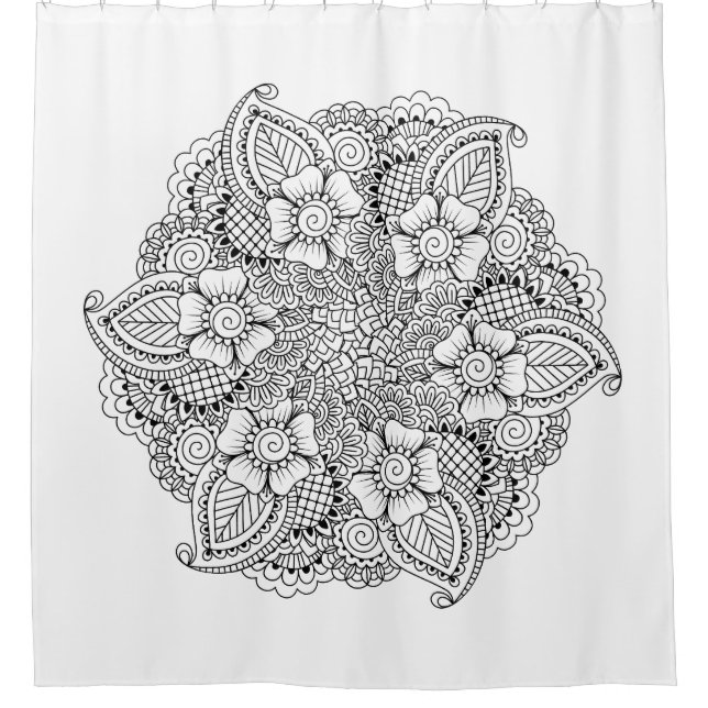 Inspired Round Element Shower Curtain (Front)
