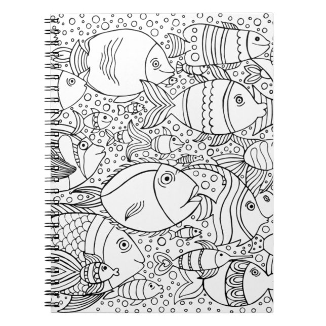 Inspired School Of Fish Notebook (Front)
