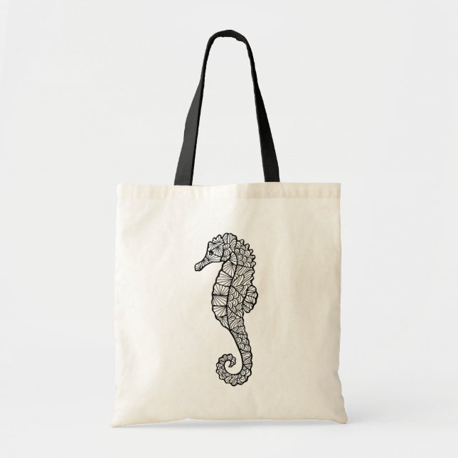 Inspired Sea Horse Tote Bag (Front)