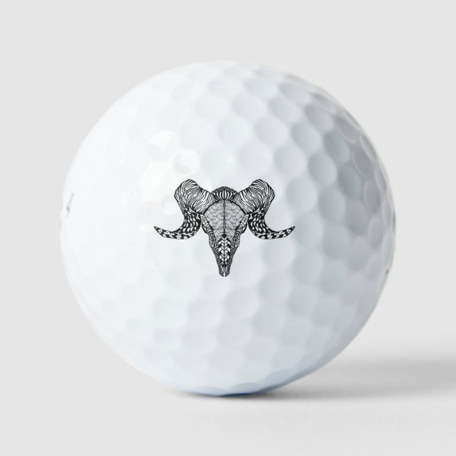 Inspired Sheep Skull Golf Balls (Front)