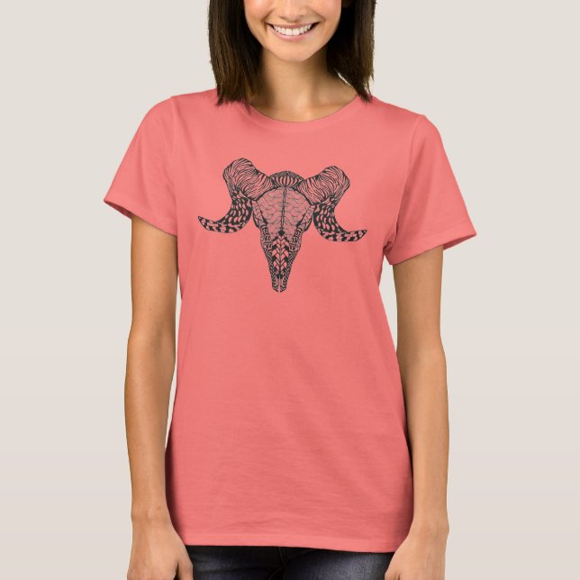 Inspired Sheep Skull T-Shirt (Front)
