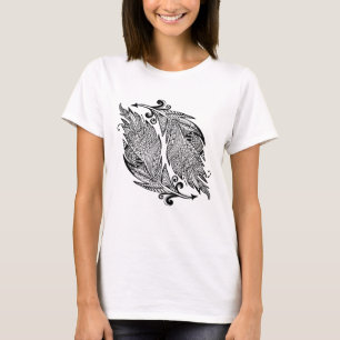 Inspired Sketch Of Feathers T-Shirt