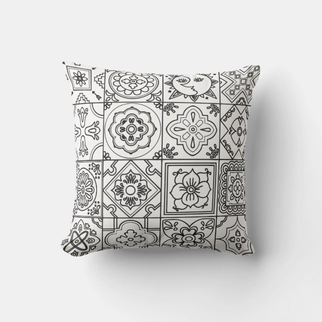Inspired Talavera Pattern Cushion (Front)