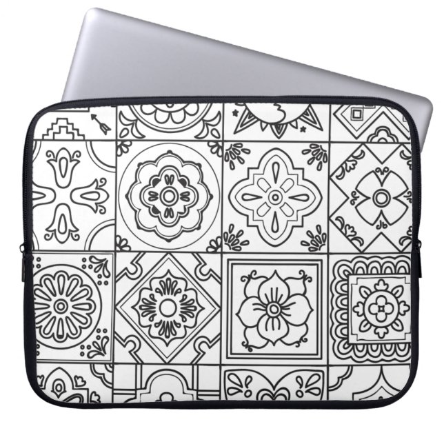 Inspired Talavera Pattern Laptop Sleeve (Front)