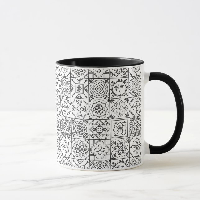 Inspired Talavera Pattern Mug (Right)