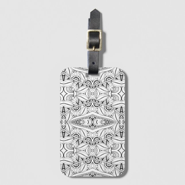 Inspired Tribal Design Luggage Tag (Front Vertical)