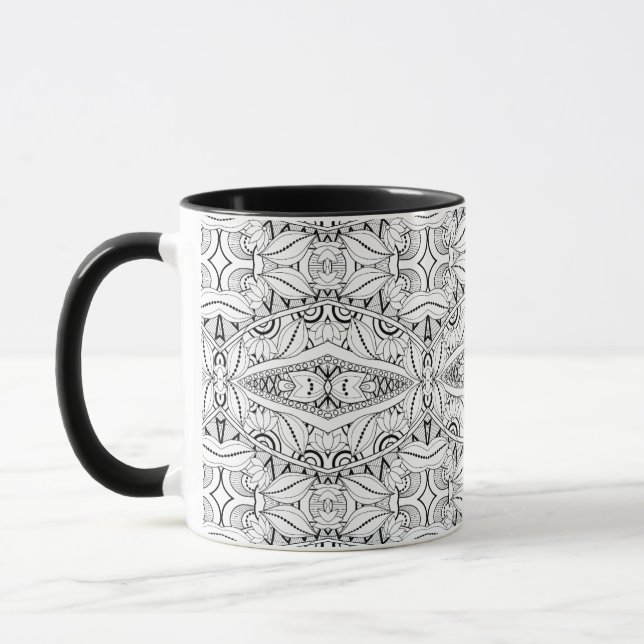 Inspired Tribal Design Mug (Left)