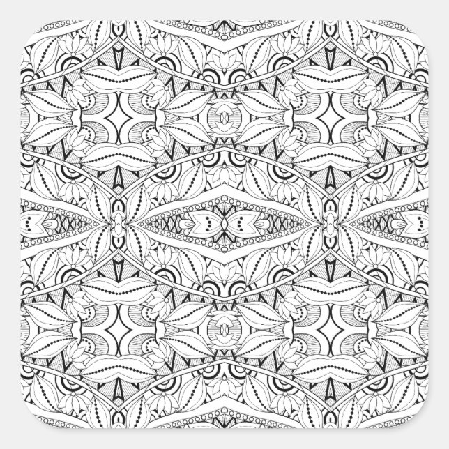 Inspired Tribal Design Square Sticker (Front)