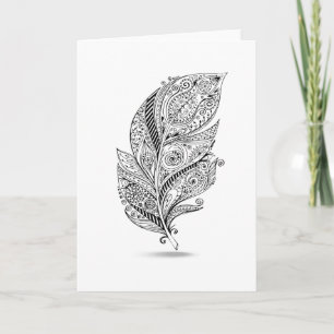 Inspired Tribal Feather Card