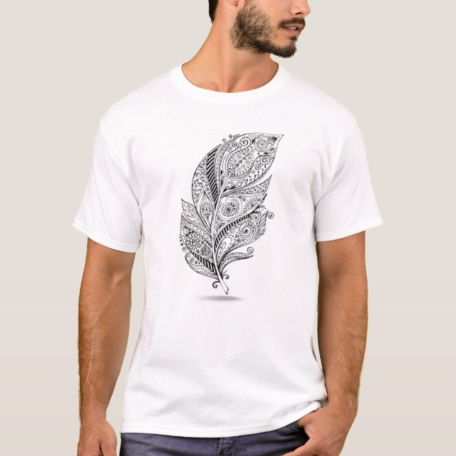 Inspired Tribal Feather T-Shirt (Front)