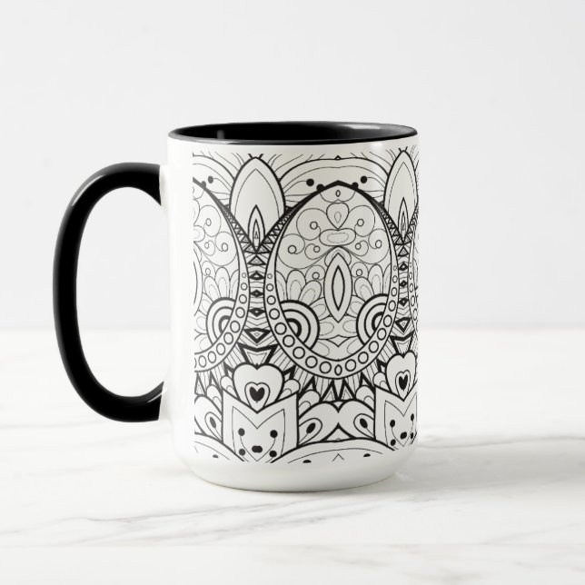 Inspired Tribal Illustration Mug (Left)