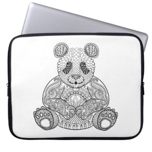 Inspired Tribal Panda Laptop Sleeve