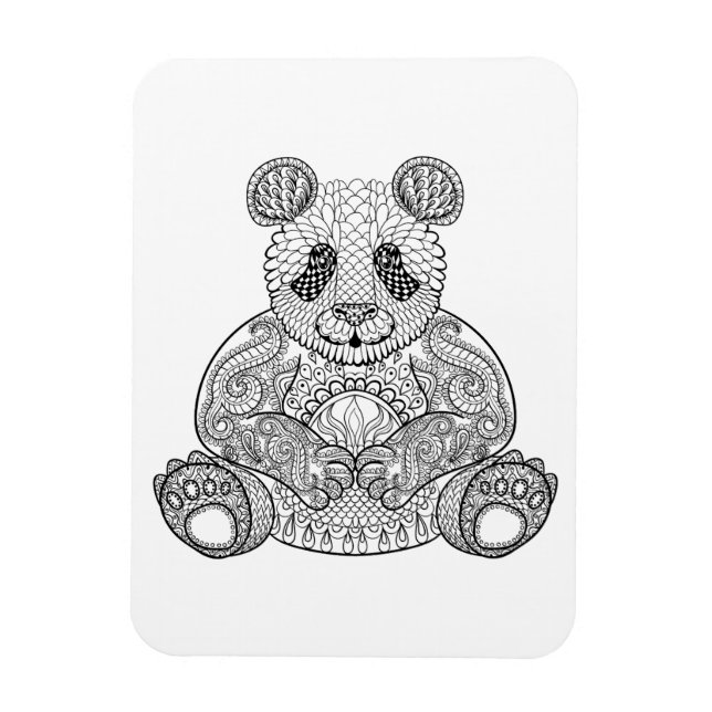 Inspired Tribal Panda Magnet (Vertical)