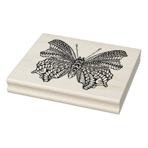 Inspired Tropical Butterfly Rubber Stamp