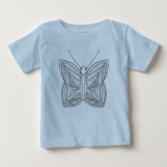 Inspired Tropical Design Butterfly Baby T-Shirt (Front)