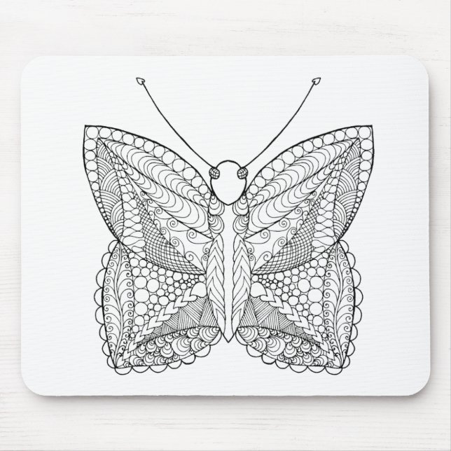 Inspired Tropical Design Butterfly Mouse Pad (Front)