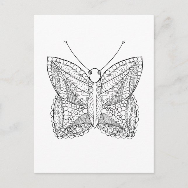 Inspired Tropical Design Butterfly Postcard (Front)