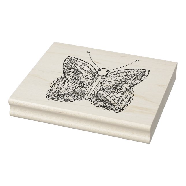 Inspired Tropical Design Butterfly Rubber Stamp (Stamp)