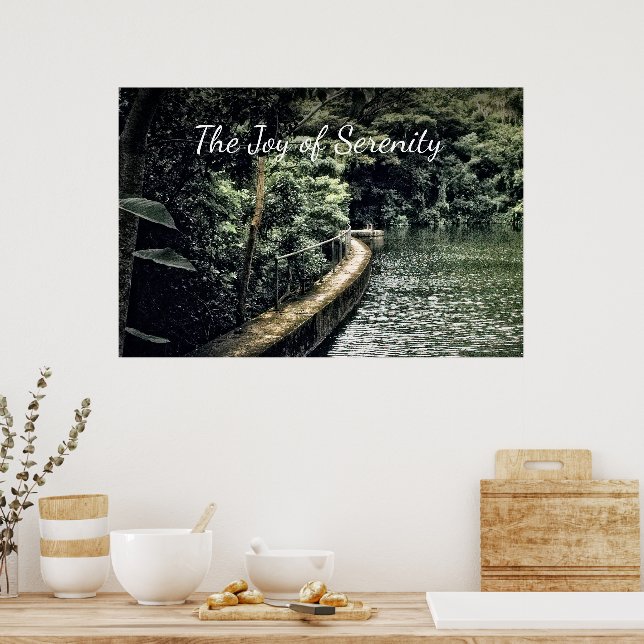Inspired Water Nature Joy Serenity Personsonalize  Poster (Kitchen)