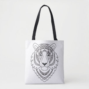 Inspired White Tiger 2 Tote Bag