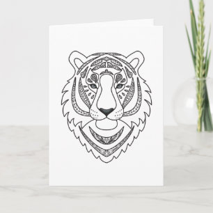 Inspired White Tiger Card