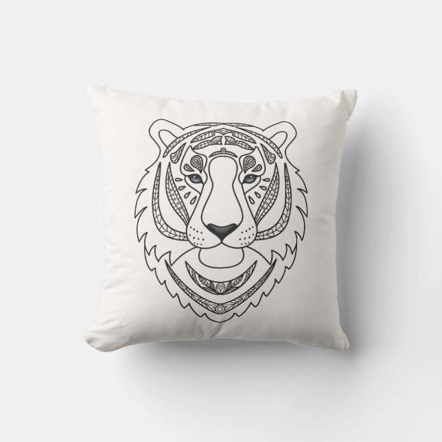 Inspired White Tiger Cushion (Front)
