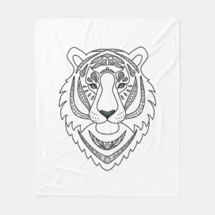 Inspired White Tiger Fleece Blanket
