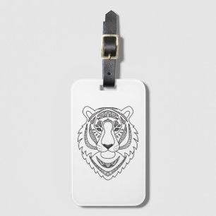 Inspired White Tiger Luggage Tag