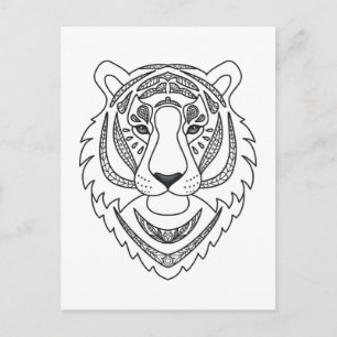 Inspired White Tiger Postcard