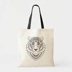 Inspired White Tiger Tote Bag