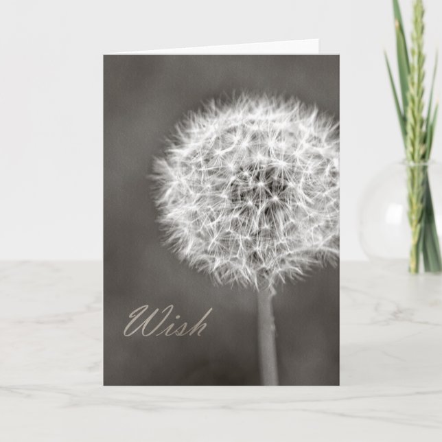 Inspired Wish Dandelion Card (Front)
